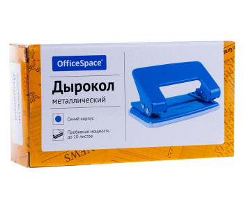 Дырокол 10 листов мет. синий P201BU_1300 Спейс