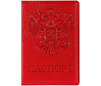 Обложка для паспорта OfficeSpace "Герб", кожзам, красный 311119 Обложка для паспорта OfficeSpace "Герб", кожзам, красный 311119