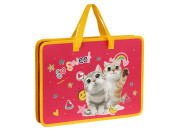 Папка с ручками А4 ArtSpace "Sweet Cats", пластик, на молнии, 45мм ПТЛ-14_49819