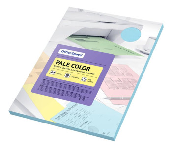 Бумага цветная OfficeSpace "Pale Color", А4, 80г/м2, 100л., (голубой) PC_38231