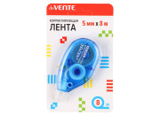 Коррект. лента 5х8 син. полупрозрач. корп. боков. апп. блист. 4062105 deVente 12/288