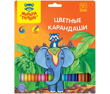 Карандаши цветн. 24шт "Енот в Индии" CP_10750 Мульти-Пульти Карандаши цветн. 24шт "Енот в Индии" CP_10750 Мульти-Пульти