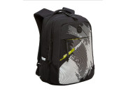Рюкзак школ. 26х39х19см 14.5L п/э черн/оливк. анатом. спин. 2отд. 780г RB-356-1 Grizzly