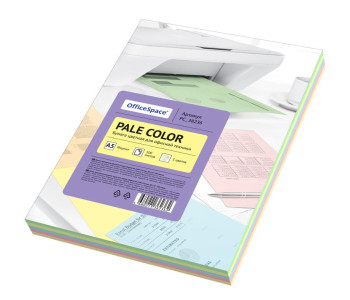 Бумага для ксер. А5 OfficeSpace "Pale Color", 80 г/м², 100л., (5 цветов) PC_38236 Спейс