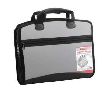 Папка-портфель 4 отд.  "Silver", 700мкм, серый металлик ADb_04028 Berlingo