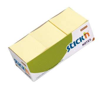 Блок клей. 38,1х50,8 100л 3цв.желтый Stick'n 21005 Hopax