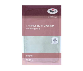 Глина для лепки Гамма "Хобби", натуральная, белый, 1500г, вакуумная упак. 170320211 Глина для лепки Гамма "Хобби", натуральная, белый, 1500г, вакуумная упак. 170320211