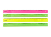 Линейка пластм. 40см Neon Cristal. ЛН52 Стамм