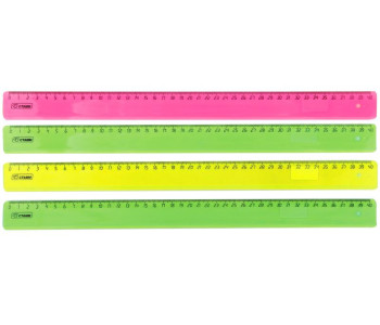 Линейка пластм. 40см Neon Cristal. ЛН52 Стамм