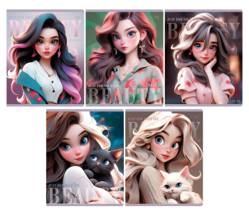 Тетрадь 40л А5 кл. "Beauty" Т5ск40 59345 BG Тетрадь 40л А5 кл. "Beauty" Т5ск40 59345 BG