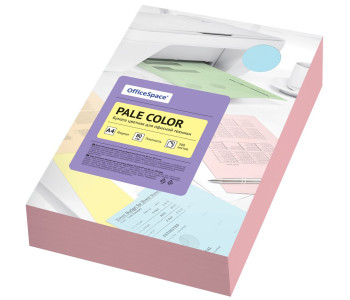Бумага для ксер. А4 500л 80г/м  "Pale Color", (розовый) 356862 OfficeSpace
