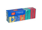 Губки для посуды OfficeClean, поролон с абразивным слоем, 8*5,3*2,6см, 10шт. 281459