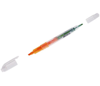 Маркер текст. двуст Crown "Multi Hi-Lighter Twin" оранжевый/зеленый, 3/2мм H2-1000