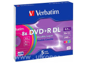 Диск DVD+R 8.5Gb,  8x Cake Box двухслойный VSDVDPRDLCB1002 (ш/к - 20700) Verbatim