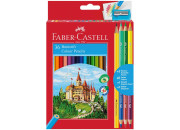 Карандаши  цветн 42цв 36+3+1шт  "Замок", с точилкой  110336 Faber-Castell