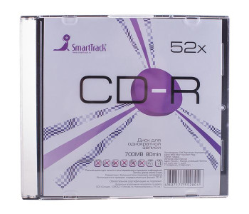 Диск CD-R 700Mb Smart Track 52x Slim ST000155