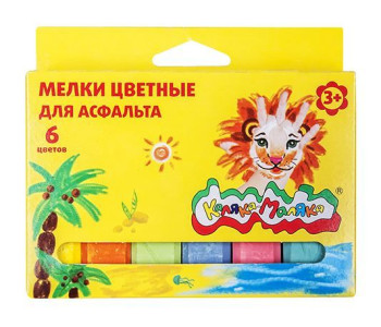 Мел цветной 06шт для асф. МАКМ06 Каляка-Маляка 106580 Мел цветной 06шт для асф. МАКМ06 Каляка-Маляка 106580