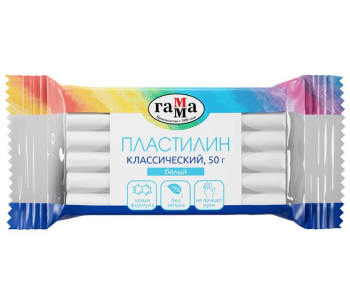 Пластилин Гамма "Классический", белый, 50г 270818_14