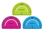 Транспортир 10см, 180° Brauberg "Flexy", гибкий, ассорти, 210676
