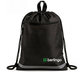 Мешок для обуви 1 отделение Berlingo "Basic black", 360*460 мм,  BR-MS-040603