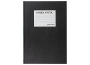 Книга учета 144л А4 кл. 200*290мм, BRAUBERG клетка, бумвинил с наклейкой ярлычка, блок офсет, 130225
