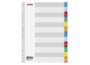 Разделитель пластиковый, цифровой 1-12, пласт А4, ARp_04020 BERLINGO
