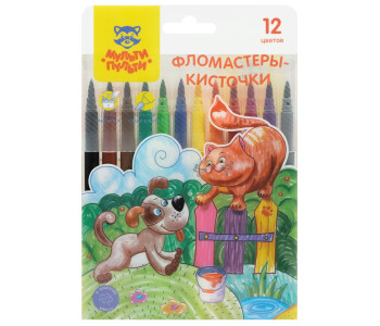 Фломастеры-кисти 12цв Мульти-Пульти "Невероятные приключения",  WP_66929
