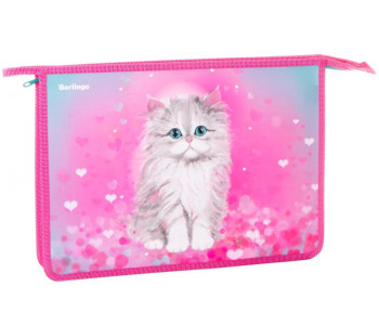 Папка для тетрадей 1 отделение, А4 "Little kitty", 340*245*40мм, пластик  PPA42023 Berlingo