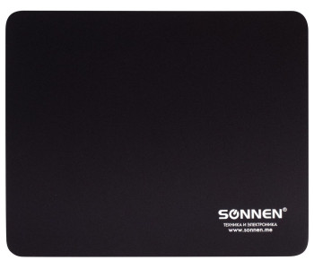 Коврик для мыши SONNEN "BLACK", резина+ткань, 220х180х3 мм, 513309 Коврик для мыши SONNEN "BLACK", резина+ткань, 220х180х3 мм, 513309