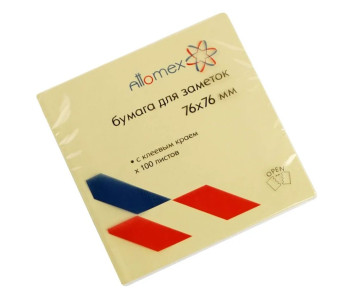 Блок клей. Attomex 76x76 100л желтый  2010303 deVente