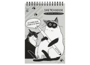 Скетчбук 50л. д/маркер А5 на гребне MESHU "Freak cats", 90г/м2, soft-touch MS_64037 Скетчбук 50л. д/маркер А5 на гребне MESHU "Freak cats", 90г/м2, soft-touch MS_64037