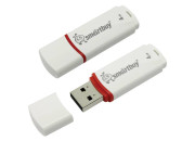 Флэш-диск Smart Buy "Crown"   4GB, USB 2.0 Flash Drive, белый SB4GBCRW-W