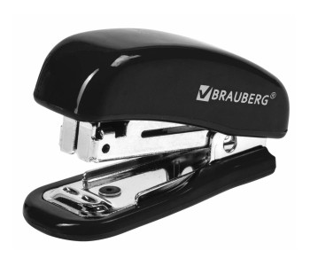Степлер  №10 МИНИ BRAUBERG "Classic", до 12 листов, с антистеплером, черный, 222544