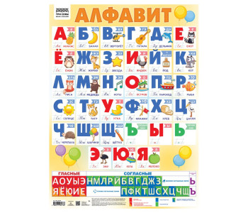 Плакат обучающий ТРИ СОВЫ "Алфавит", 440*600мм ПА2_60478
