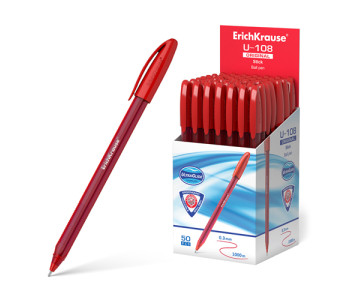 Ручка шарик. 1мм U-108 Original Stick Ultra Glide Technology красн. 47597 Erich Krause