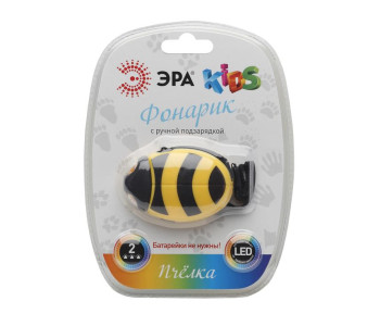 Фонарь ЭРА DA2-P Детский динамо "Пчёлка" , 2xLED, бл