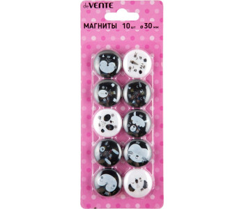 Магнит пласт. 30мм 10шт Animal faces карт. блист. 6021100 deVente 24/144