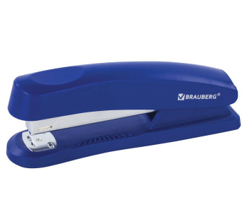 Степлер  №24/6, 26/6  до 30 листов, BRAUBERG "Standard+", синий  228607