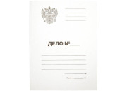 Папка - обложка "Дело", Герб России, немел, 300г/м2, белый, до 257314  Спейс