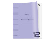 Тетрадь 12л А5 лин. "UniTone. Neon", пластик обл, неон сиреневый Т5ск12_пл 08905   BG