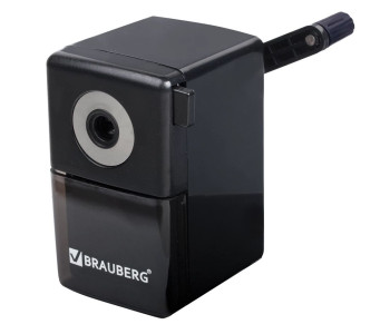 Точилка мех. BRAUBERG "BlackJack", металлический механизм, цвет чёрный, 222516