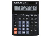 Калькулятор 12-разр. STAFF PLUS STF-444-12 (199x153мм), черный, 250303