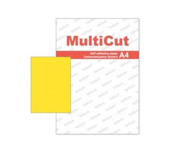 Этикетки на листе А4 210х297мм 100л желт. 41210297 Multicut