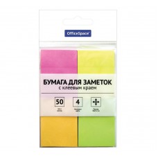 Блок клей. 38*51мм, 200л, 4цв неон OfficeSpace, 286505 ЦЕНА ЗА ШТУКУ