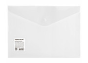 Конверт с кнопкой 0,18мм А4 прозрачная BRAUBERG  270471/AKk4_00000  Хатбер