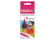 Фломастеры  06цв Принцессы 151404 Пифагор