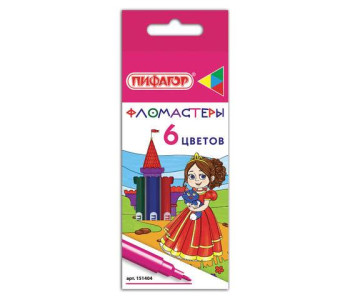 Фломастеры  06цв Принцессы 151404 Пифагор