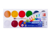 Краска аквар. 12цв Классика пласт.уп.+кисть 19С1287-08 Луч