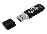 Флэш-диск Smart Buy "Glossy"  64GB, USB 2.0 Flash Drive, черный SB64GBGS-K