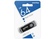 Память Smart Buy "Twist"  64GB, USB 2.0 Flash Drive, черный SB064GB2TWK